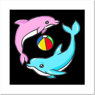 cute dolphin design whale fish animal welfare dolphin Posters and Art